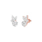 The Intercept Diamond Stud Earrings 18 KT / Rose Gold