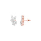 The Intercept Diamond Stud Earrings 18 KT / Rose Gold