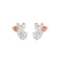 The Intercept Diamond Stud Earrings 18 KT / Rose Gold