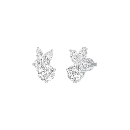 The Intercept Diamond Stud Earrings 18 KT / White Gold