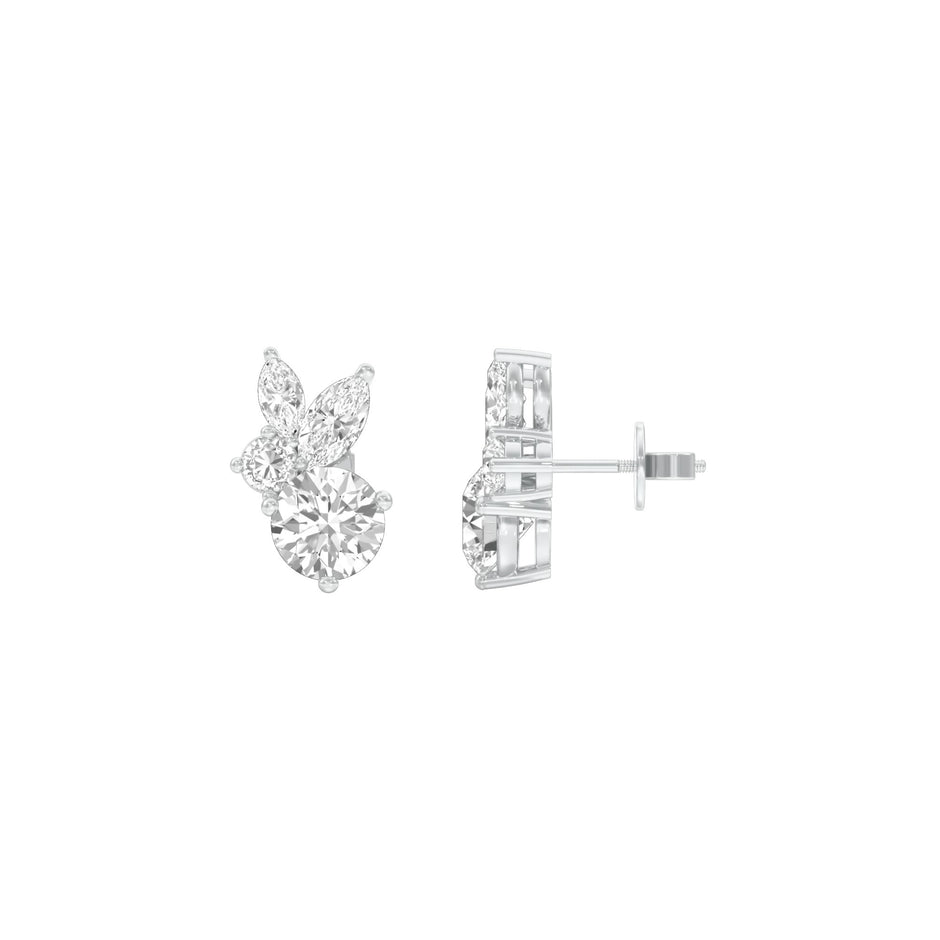 The Intercept Diamond Stud Earrings 18 KT / White Gold