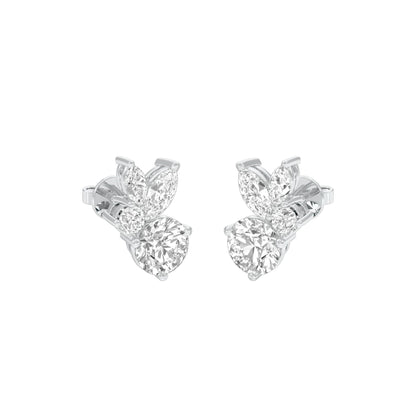 The Intercept Diamond Stud Earrings 18 KT / White Gold