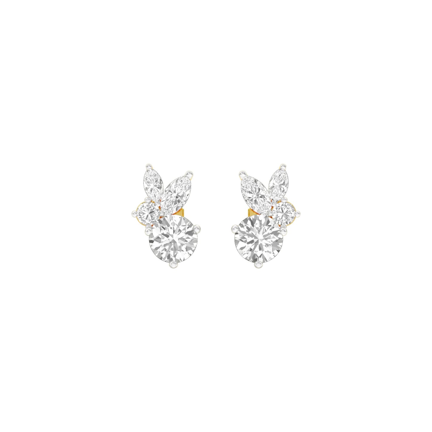 The Intercept Diamond Stud Earrings 18 KT / Yellow Gold
