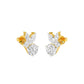 The Intercept Diamond Stud Earrings 18 KT / Yellow Gold