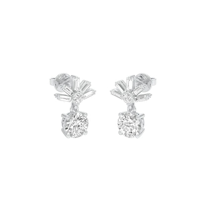 Sunbeam Spark Diamond Drop Earrings 18 KT / White Gold