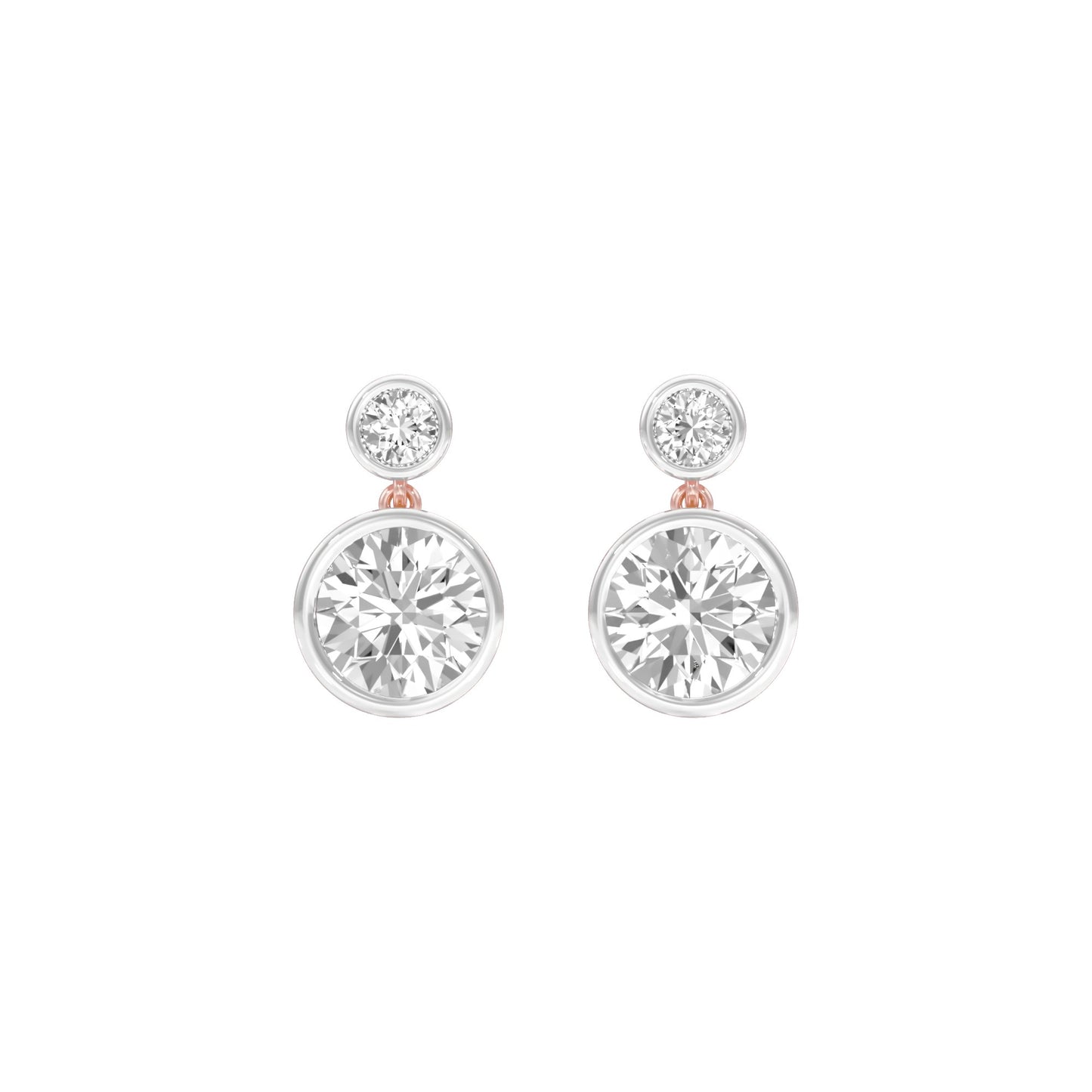 Tiny Treasures Diamond Drop Earrings 18 KT / Rose Gold