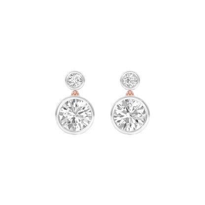 Tiny Treasures Diamond Drop Earrings 18 KT / Rose Gold