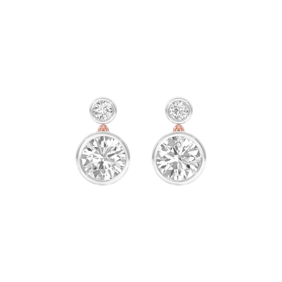 Tiny Treasures Diamond Drop Earrings 18 KT / Rose Gold