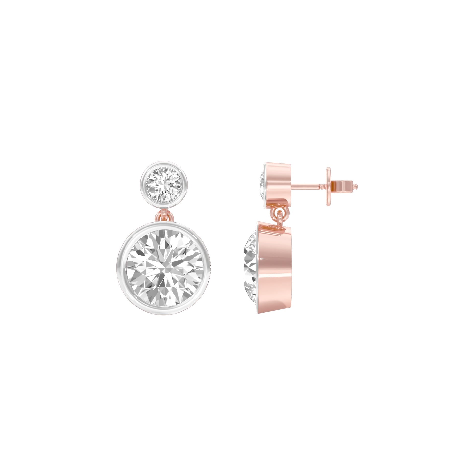 Tiny Treasures Diamond Drop Earrings 18 KT / Rose Gold
