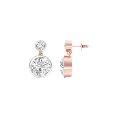 Tiny Treasures Diamond Drop Earrings 18 KT / Rose Gold