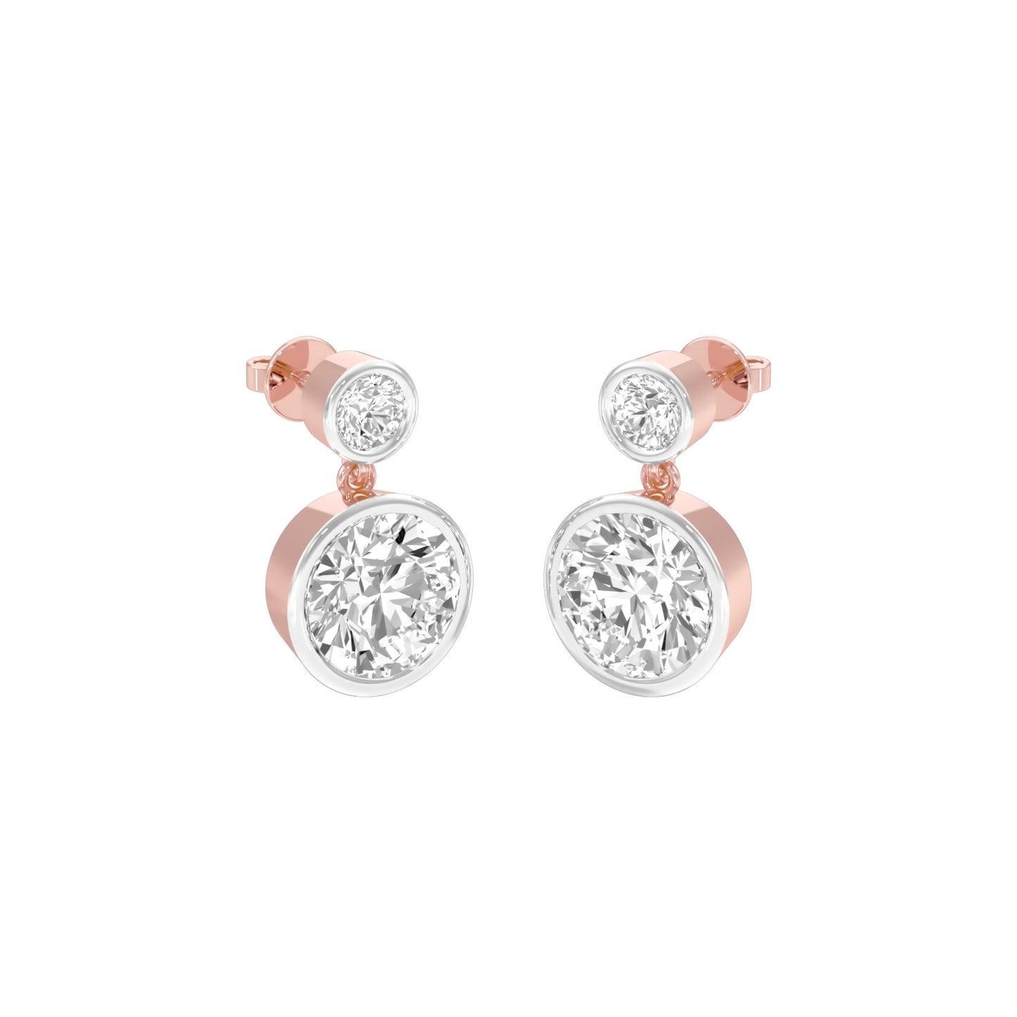 Tiny Treasures Diamond Drop Earrings 18 KT / Rose Gold