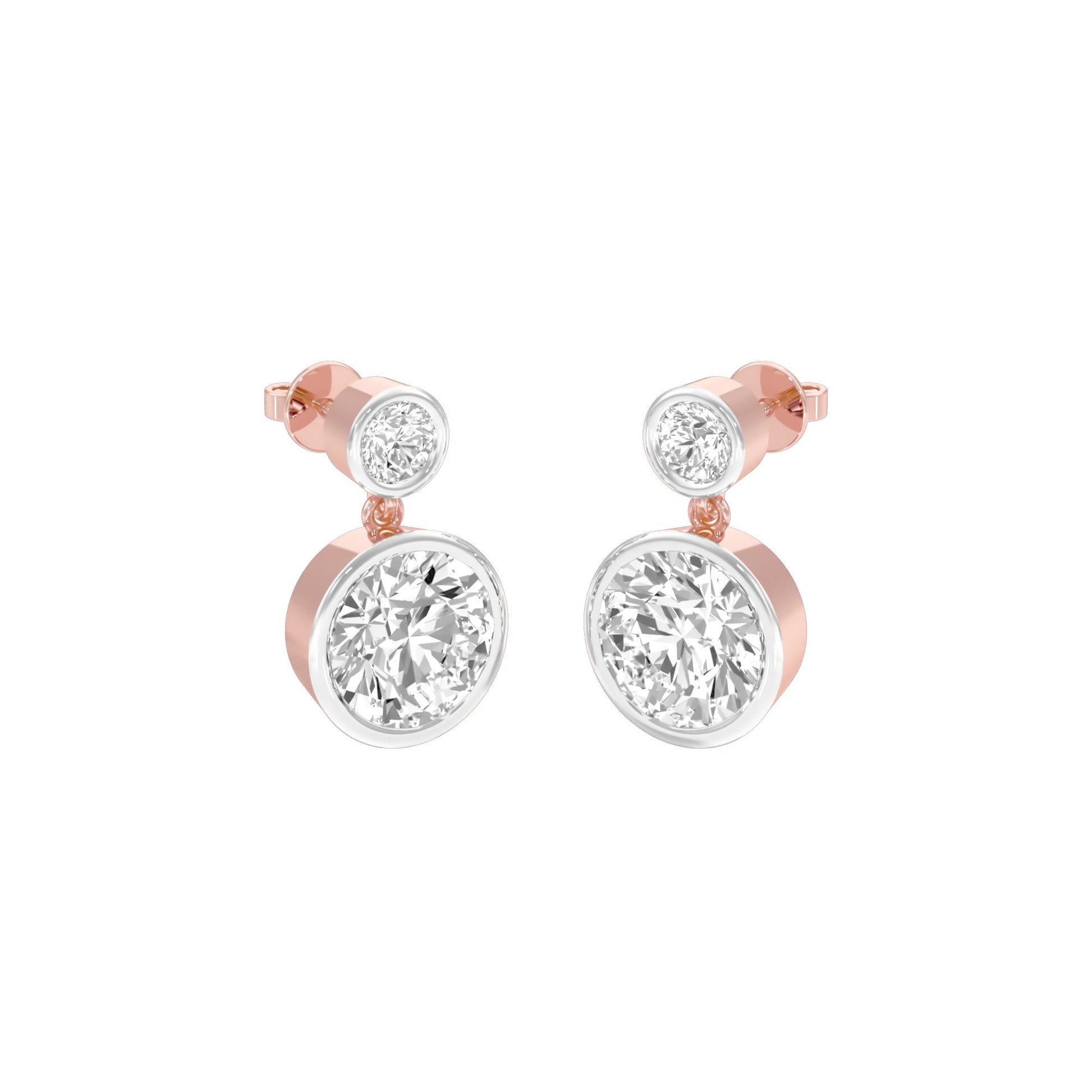 Tiny Treasures Diamond Drop Earrings 18 KT / Rose Gold