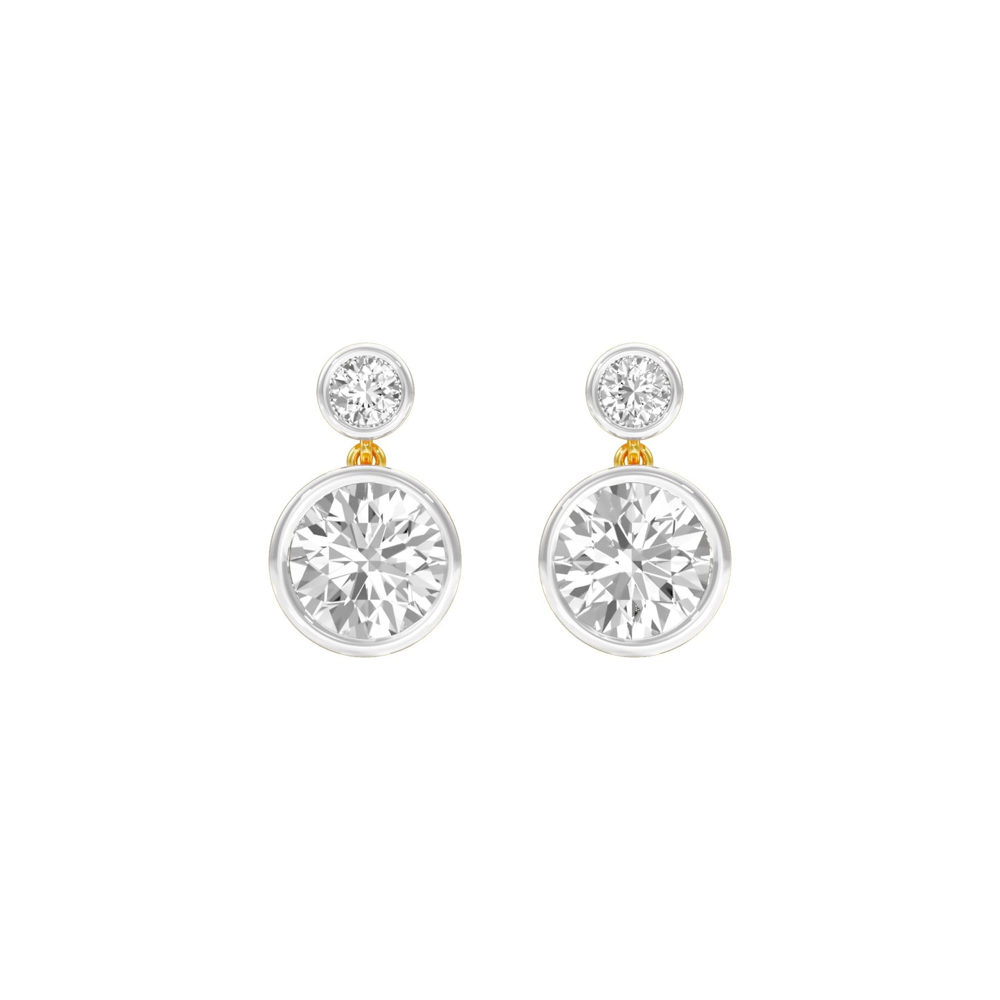 Tiny Treasures Diamond Drop Earrings 18 KT / Yellow Gold