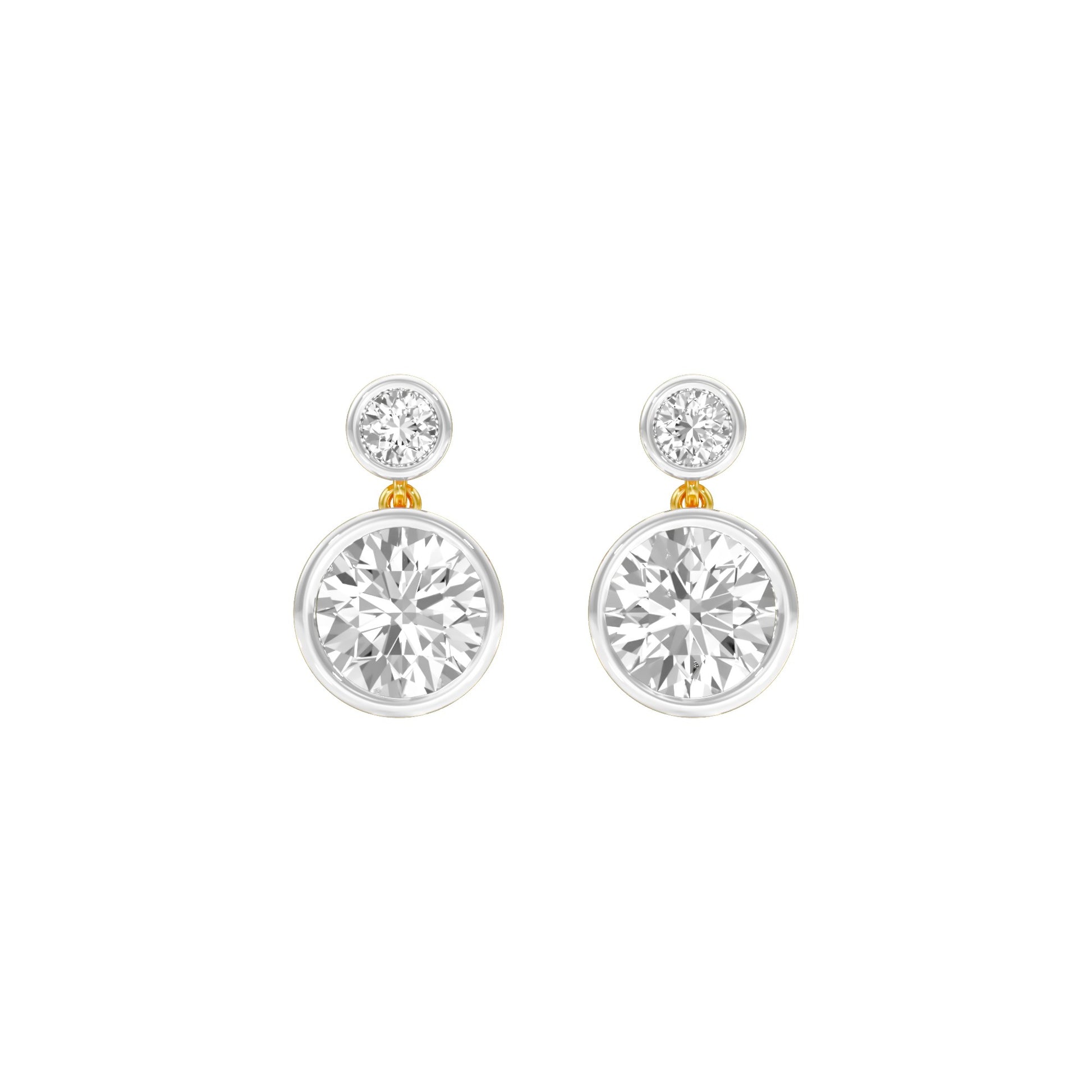 Tiny Treasures Diamond Drop Earrings 18 KT / Yellow Gold