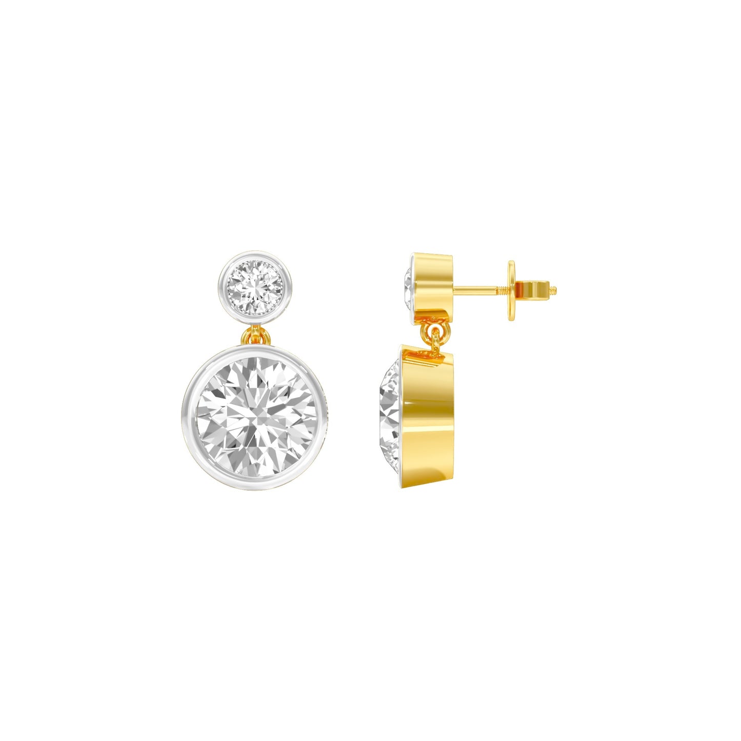 Tiny Treasures Diamond Drop Earrings 18 KT / Yellow Gold