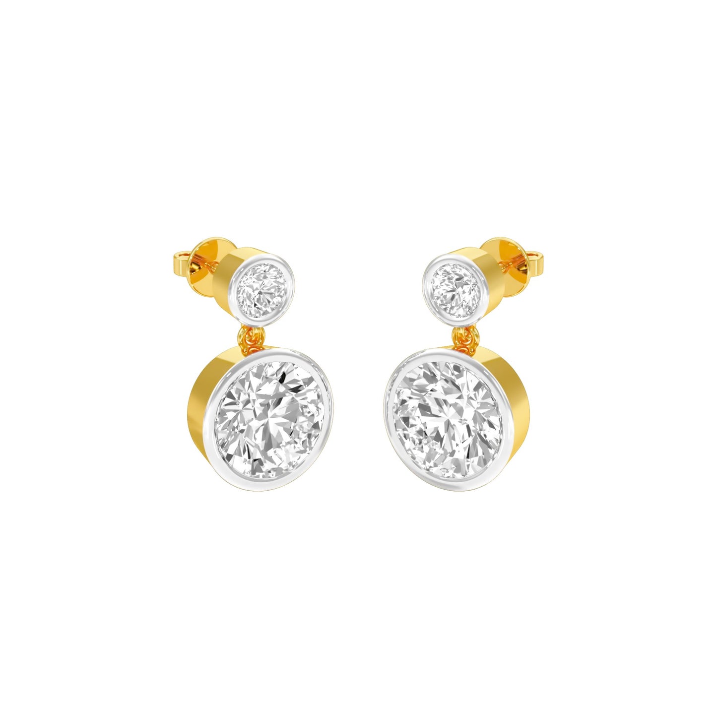 Tiny Treasures Diamond Drop Earrings 18 KT / Yellow Gold