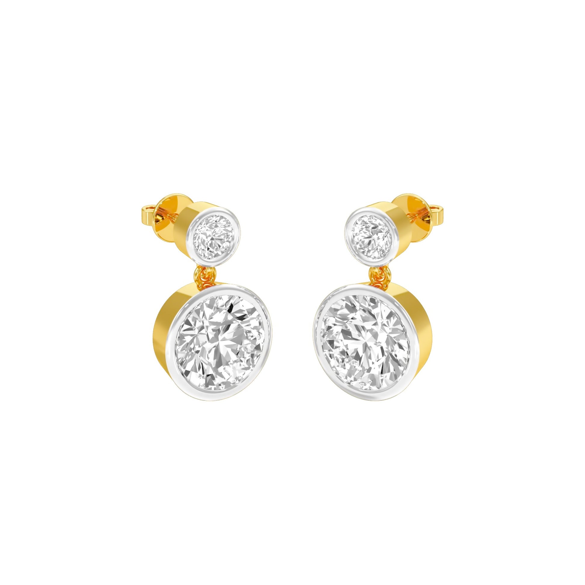 Tiny Treasures Diamond Drop Earrings 18 KT / Yellow Gold