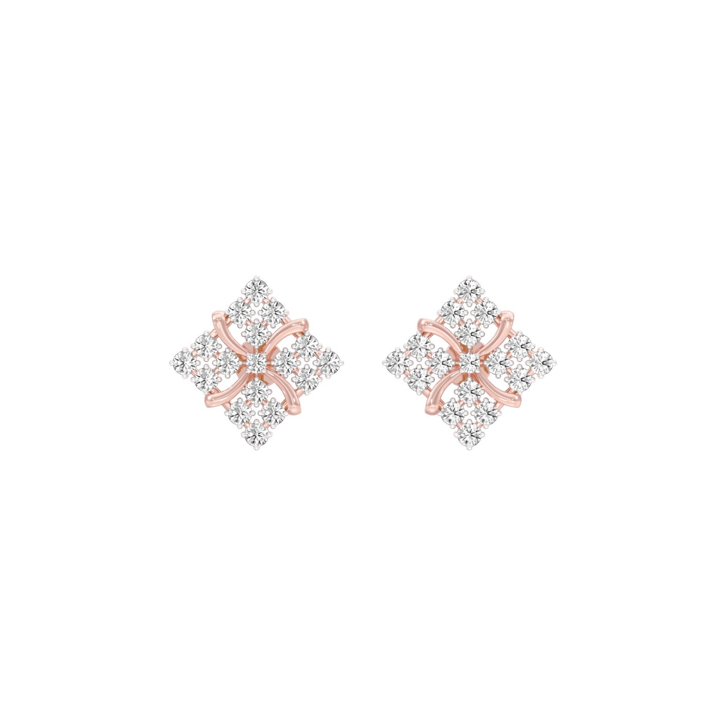Northern Stars Diamond Stud Earrings 18 KT / Rose Gold