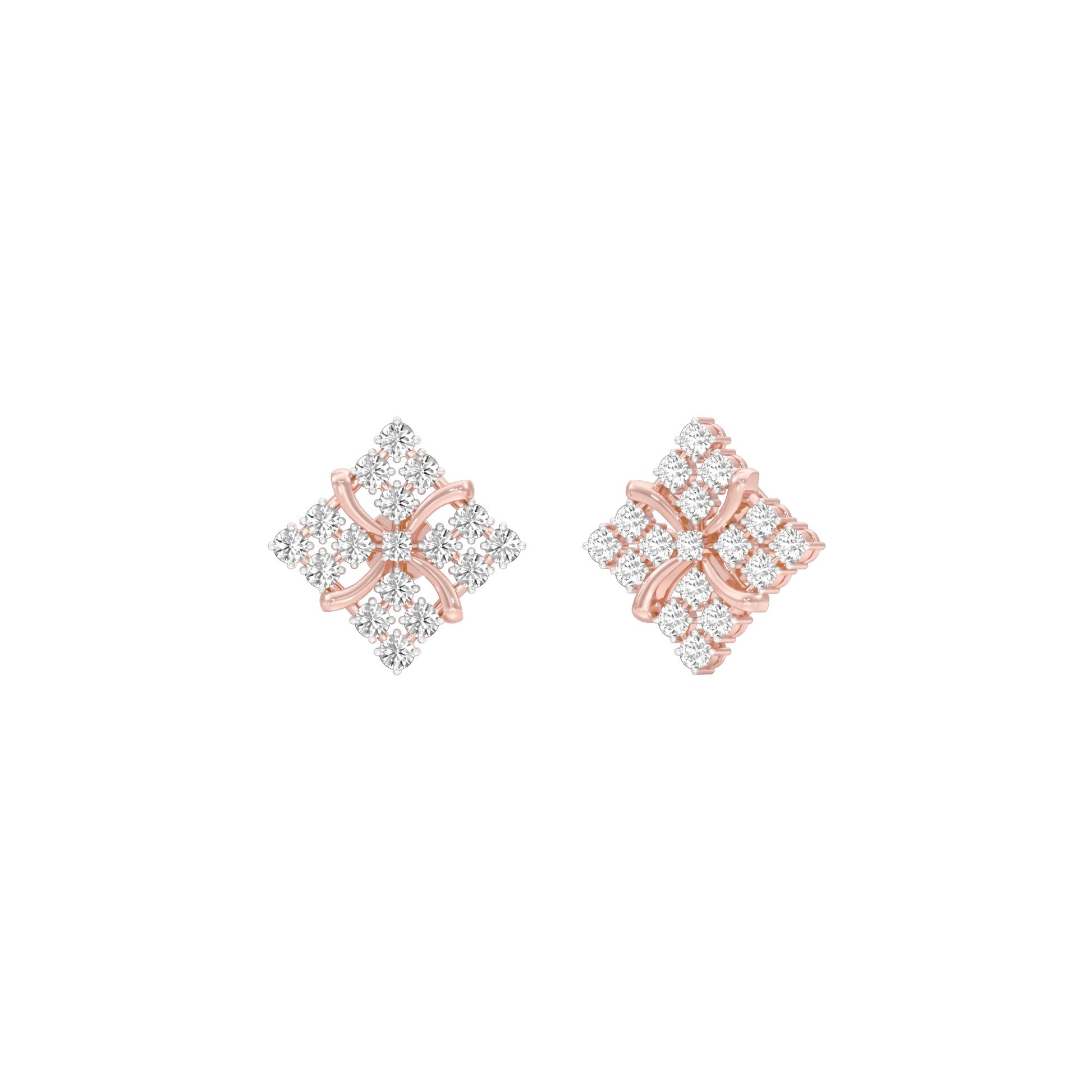 Northern Stars Diamond Stud Earrings 18 KT / Rose Gold