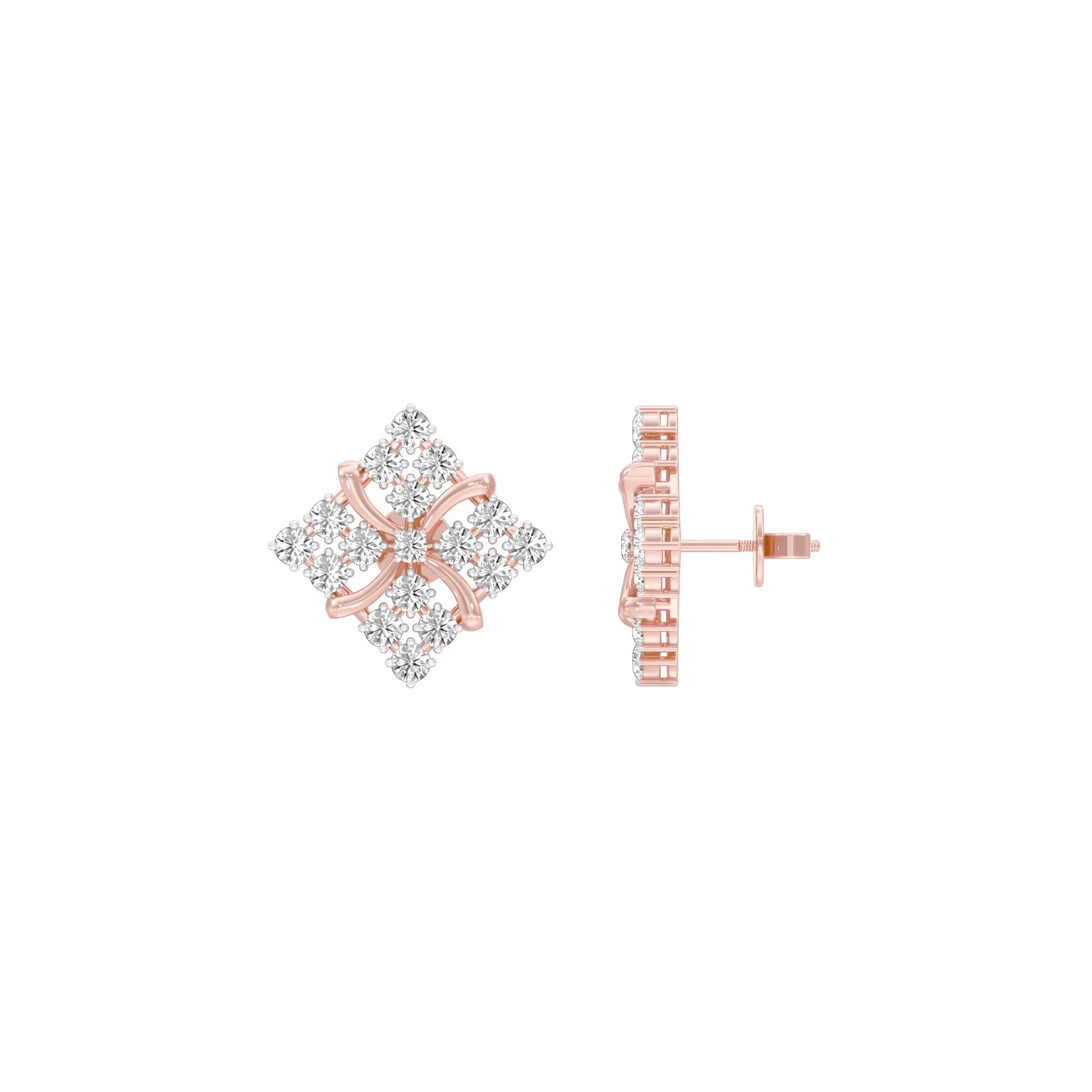 Northern Stars Diamond Stud Earrings 18 KT / Rose Gold