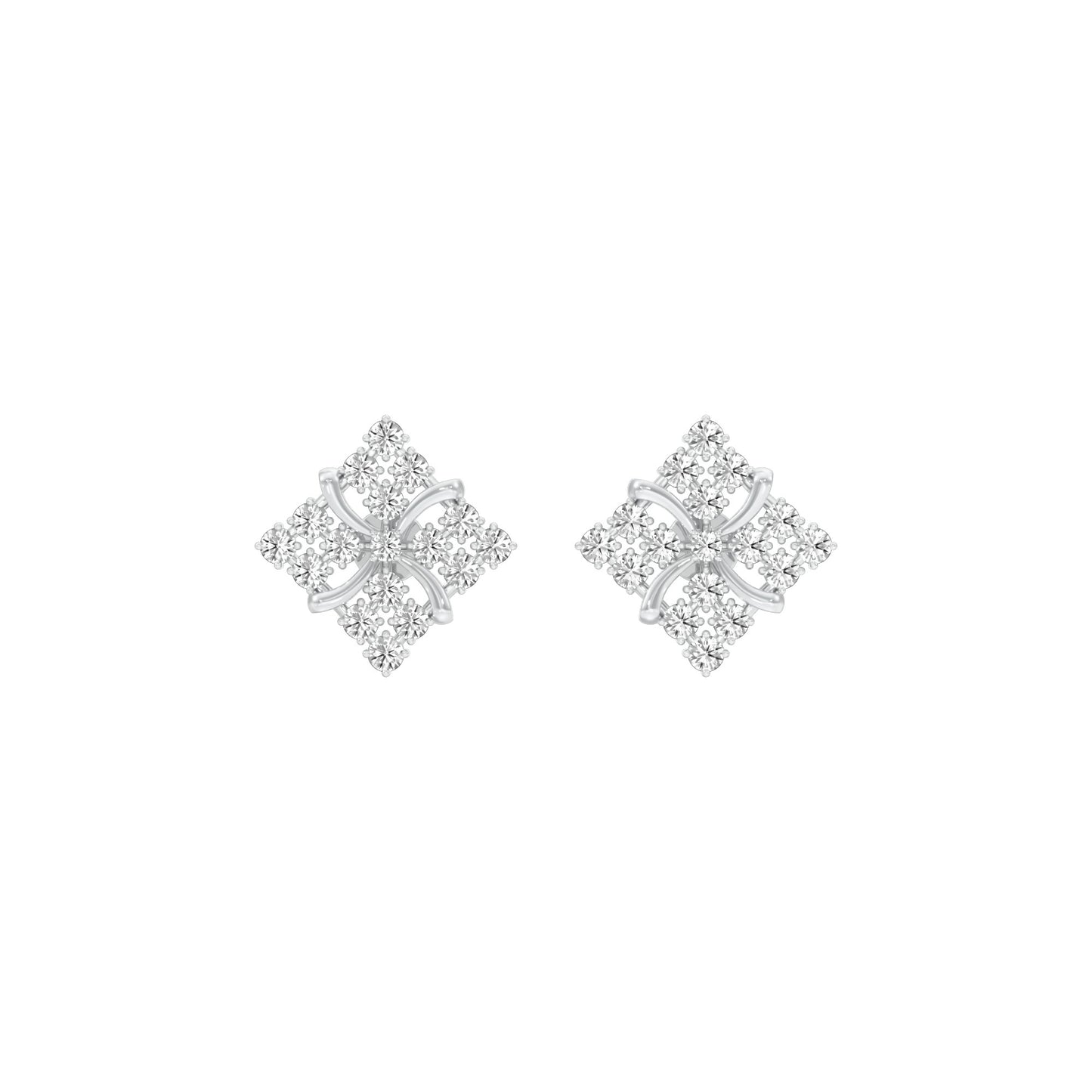 Northern Stars Diamond Stud Earrings 18 KT / White Gold