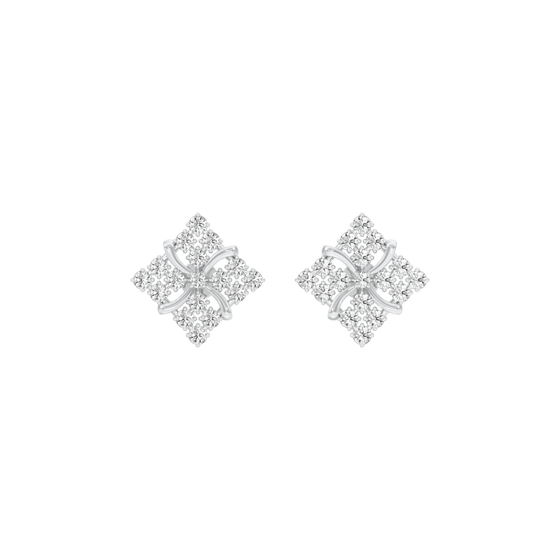 Northern Stars Diamond Stud Earrings 18 KT / White Gold