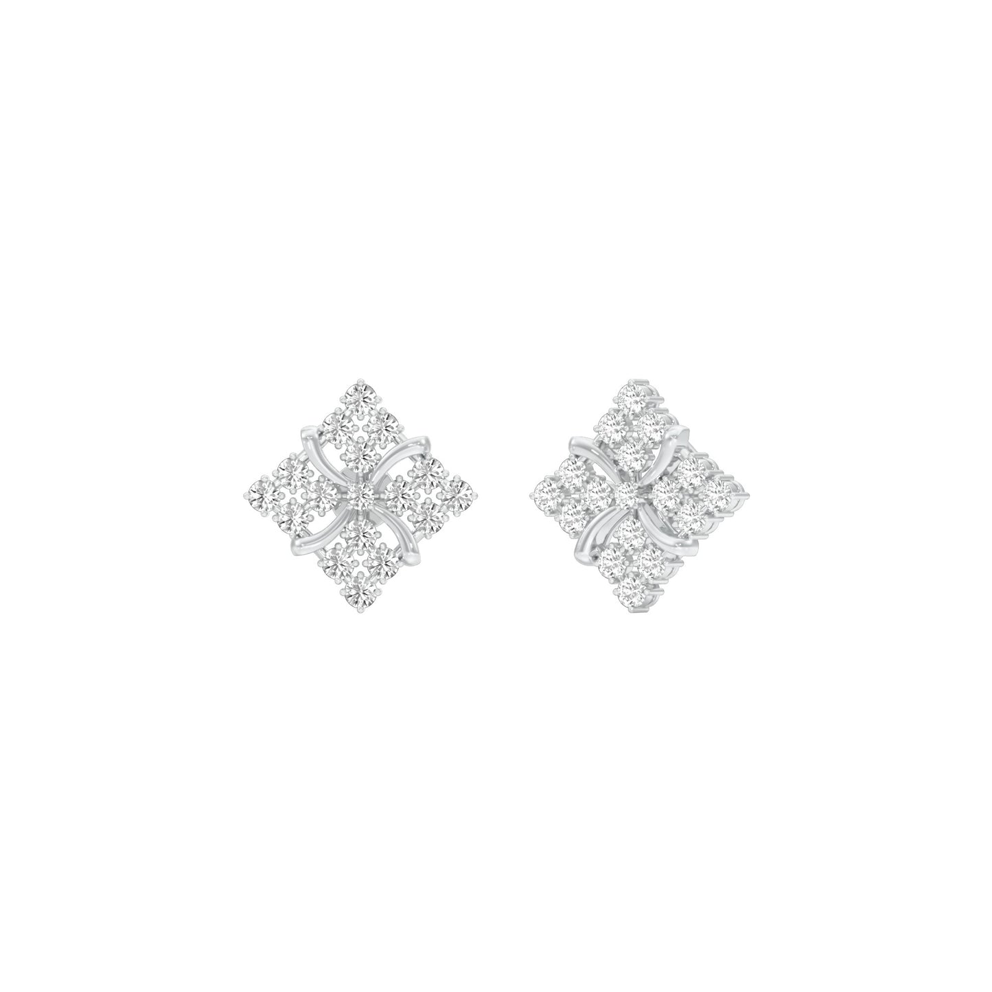 Northern Stars Diamond Stud Earrings 18 KT / White Gold
