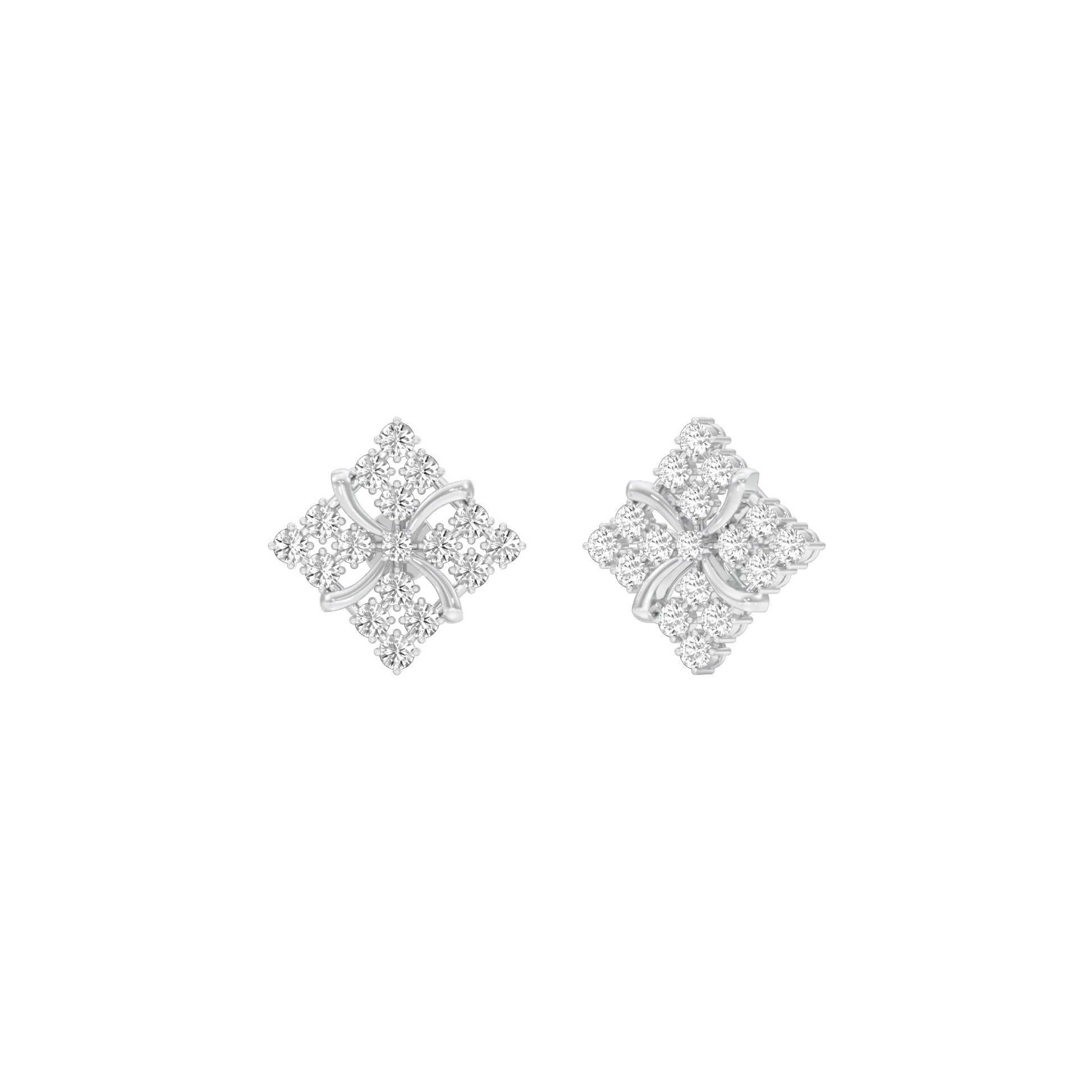 Northern Stars Diamond Stud Earrings 18 KT / White Gold