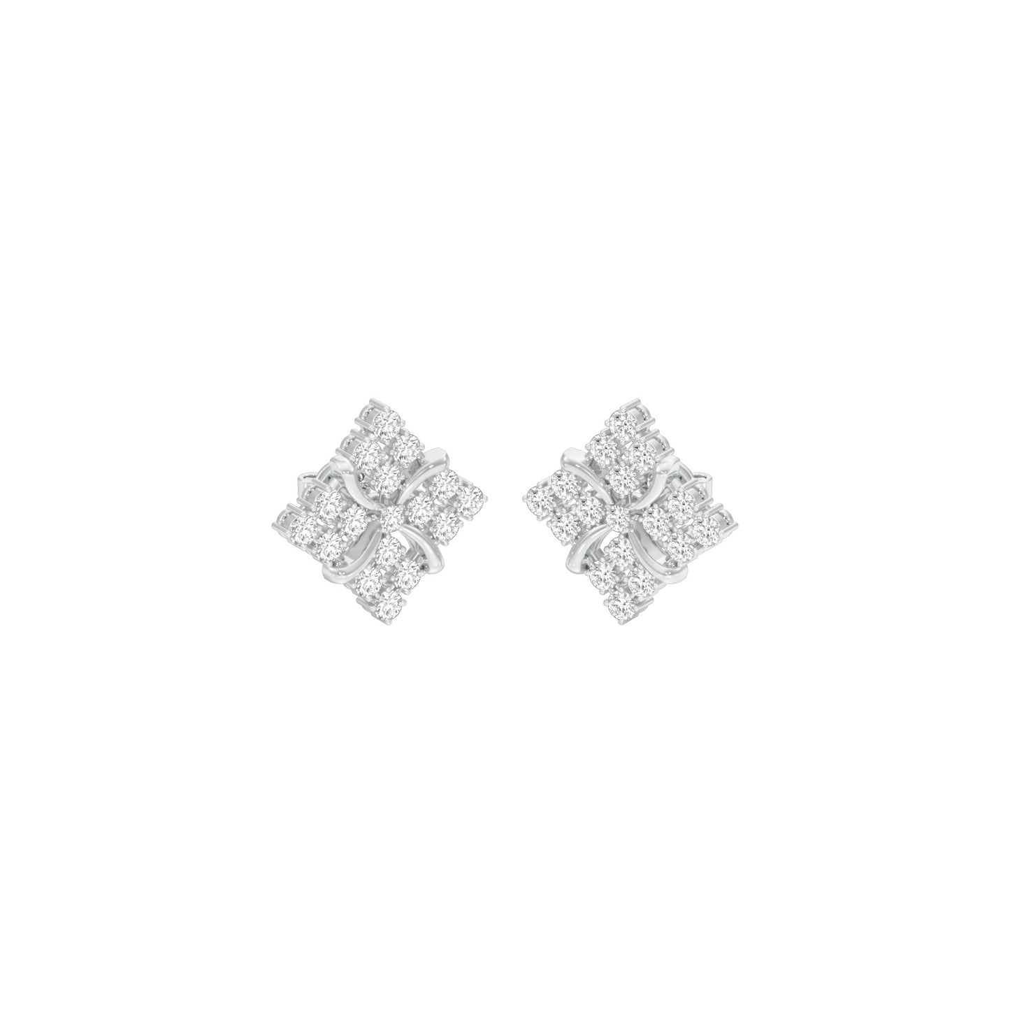 Northern Stars Diamond Stud Earrings 18 KT / White Gold