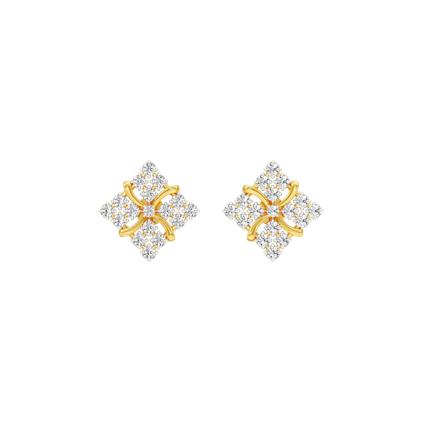 Northern Stars Diamond Stud Earrings 18 KT / Yellow Gold