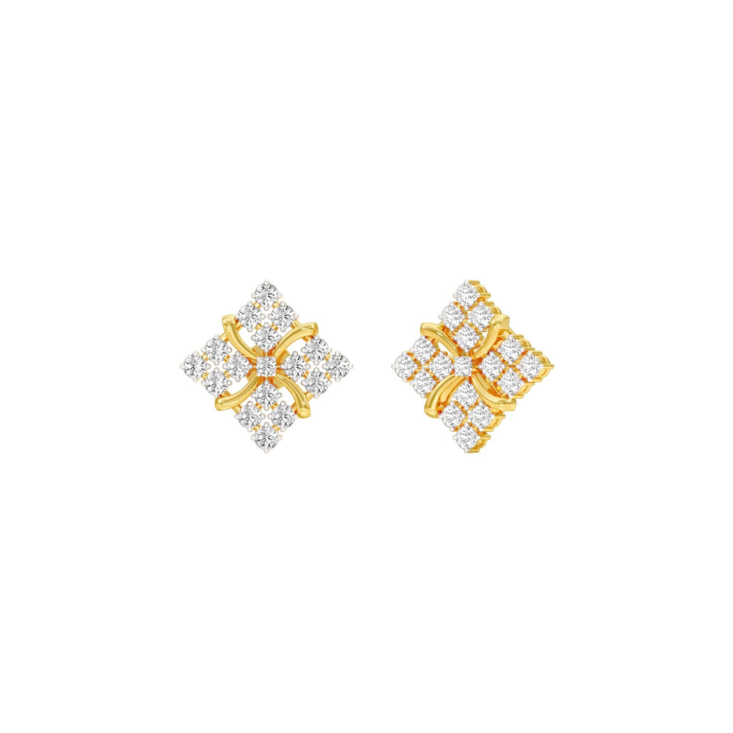 Northern Stars Diamond Stud Earrings 18 KT / Yellow Gold