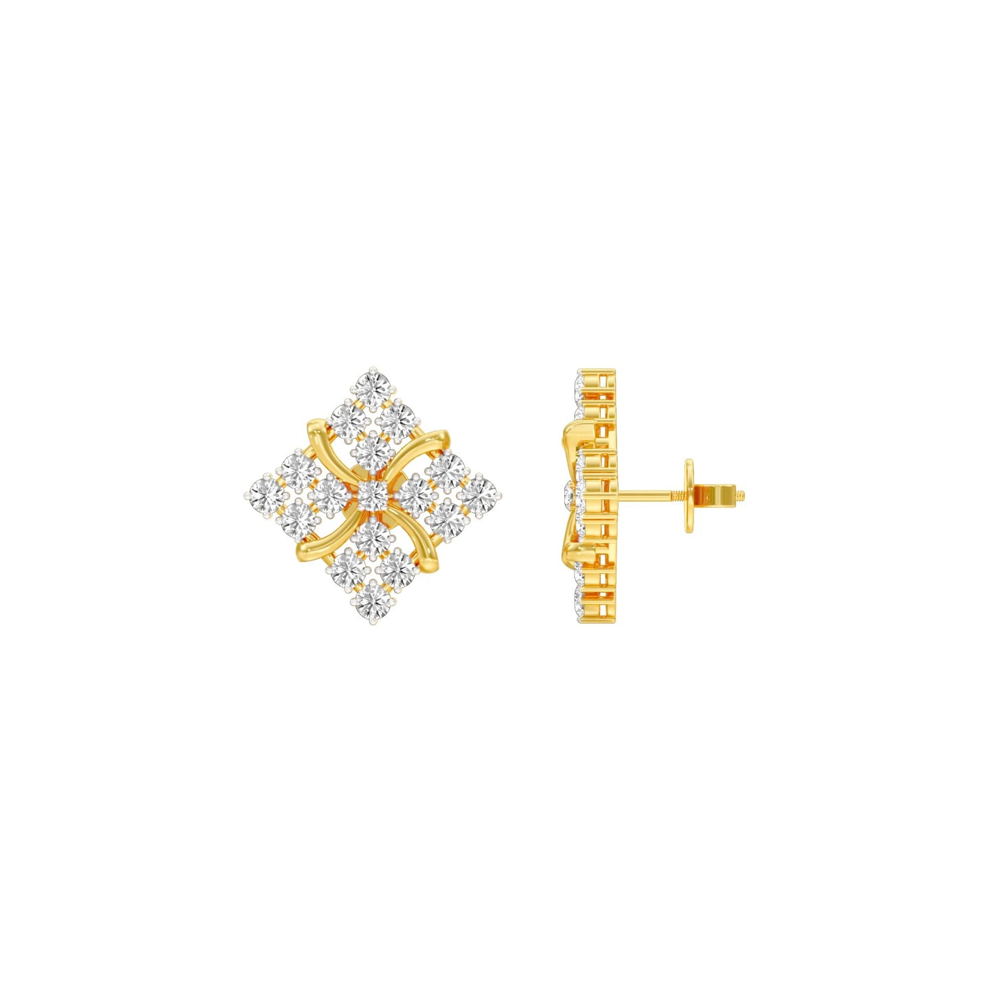 Northern Stars Diamond Stud Earrings 18 KT / Yellow Gold