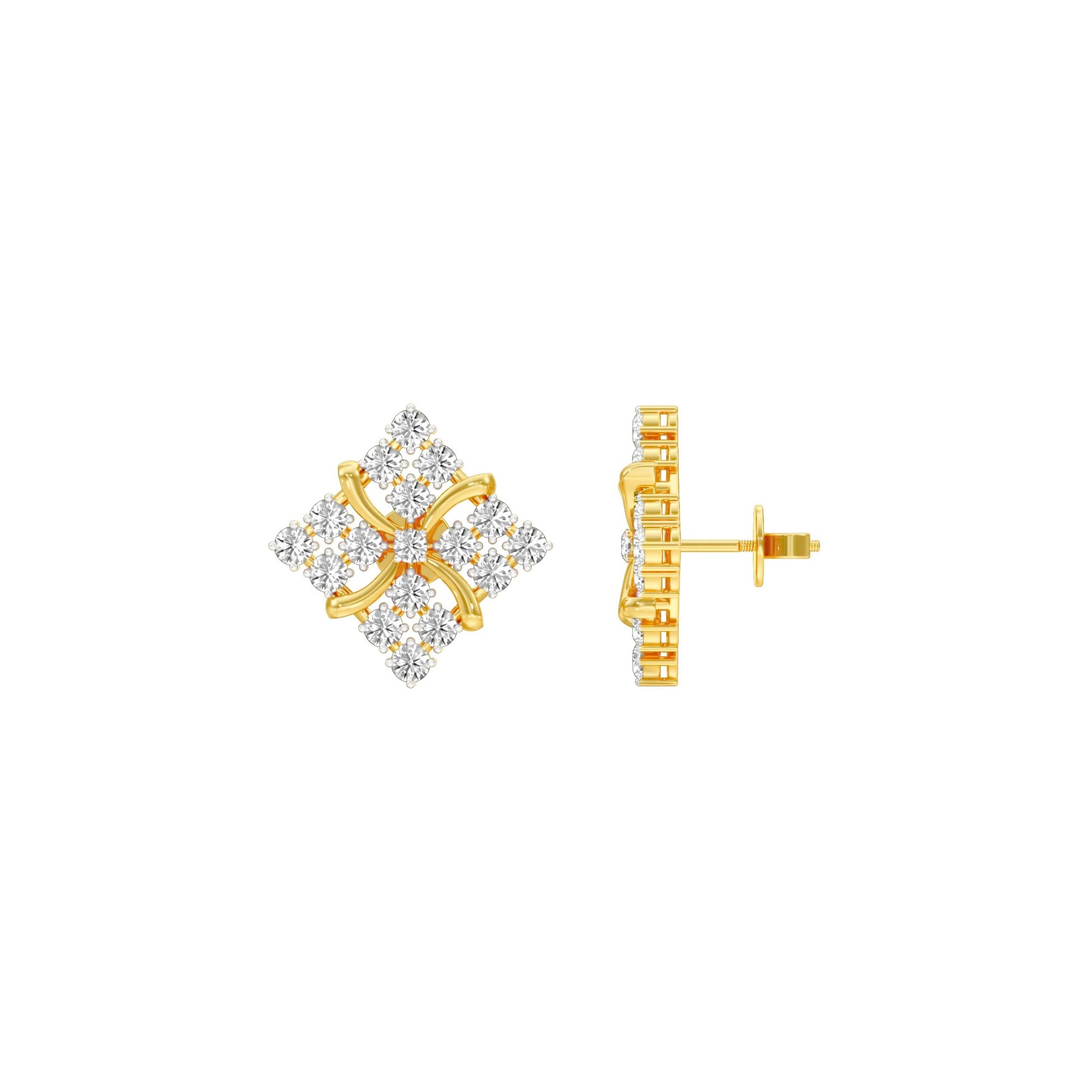 Northern Stars Diamond Stud Earrings 18 KT / Yellow Gold