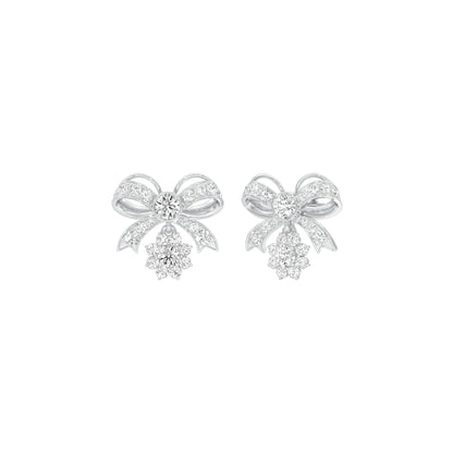 Bowline Diamond Drop Earrings 18 KT / White Gold