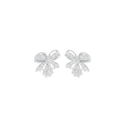 Bowline Diamond Drop Earrings 18 KT / White Gold