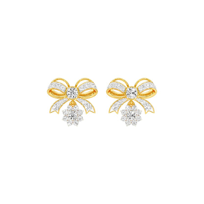 Bowline Diamond Drop Earrings 18 KT / Yellow Gold