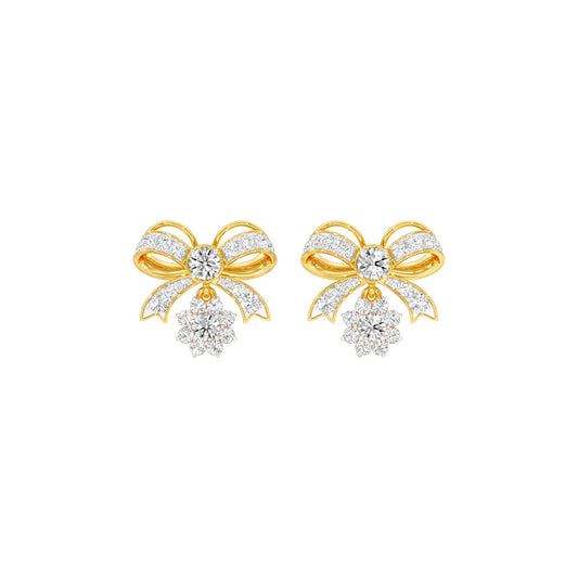 Bowline Diamond Drop Earrings 18 KT / Yellow Gold