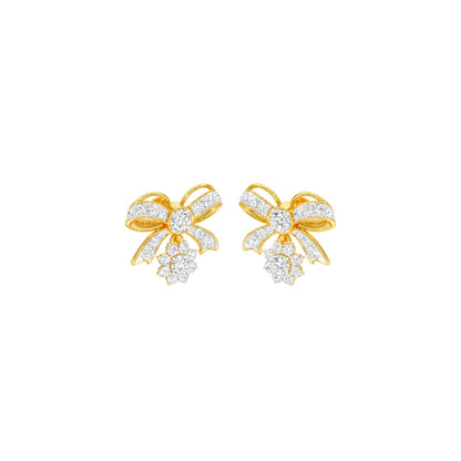 Bowline Diamond Drop Earrings 18 KT / Yellow Gold