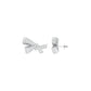 Flair Twist Diamond Stud Earrings 18 KT / White Gold