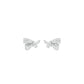 Flair Twist Diamond Stud Earrings 18 KT / White Gold