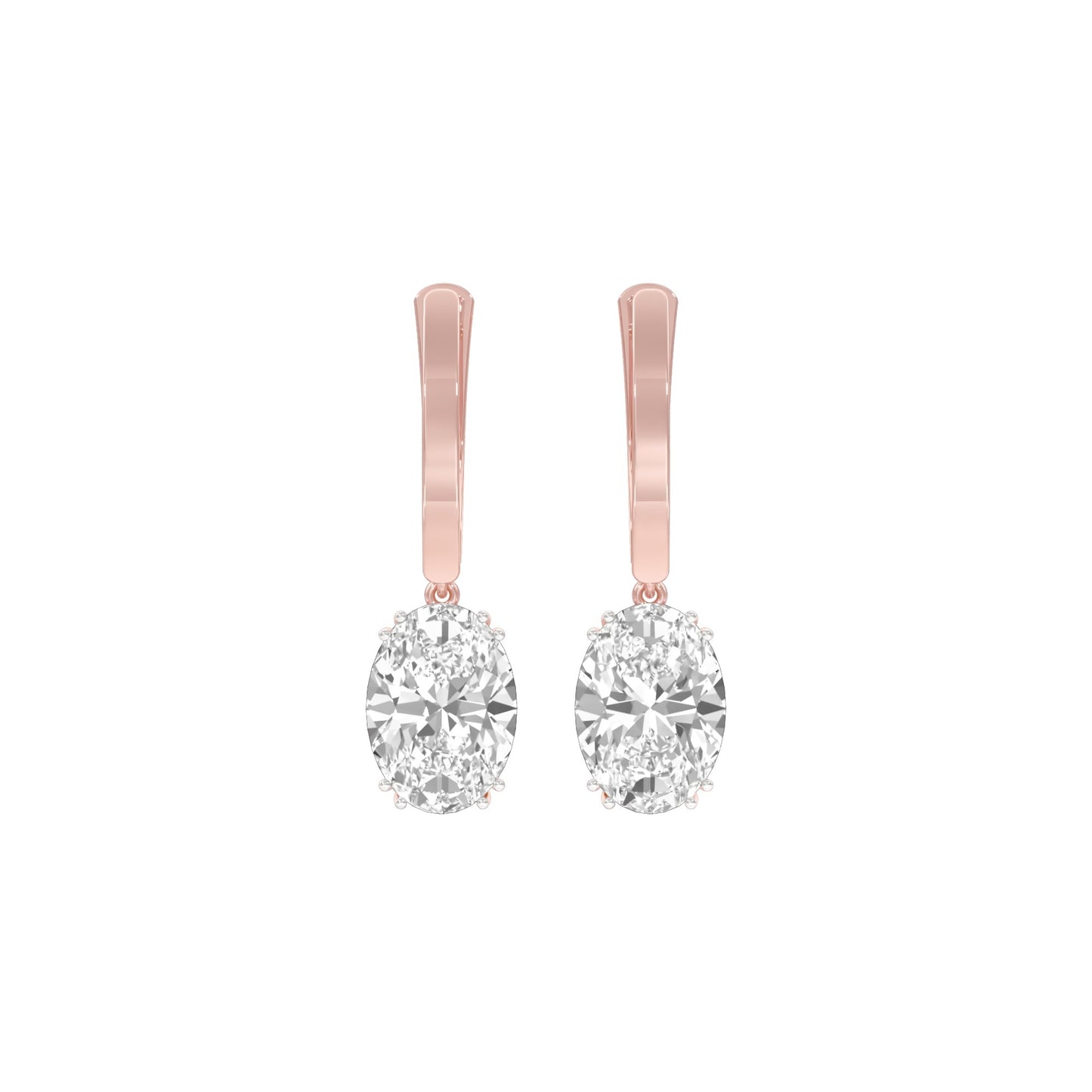 Night-Ready Diamond Drop Earrings 18 KT / Rose Gold