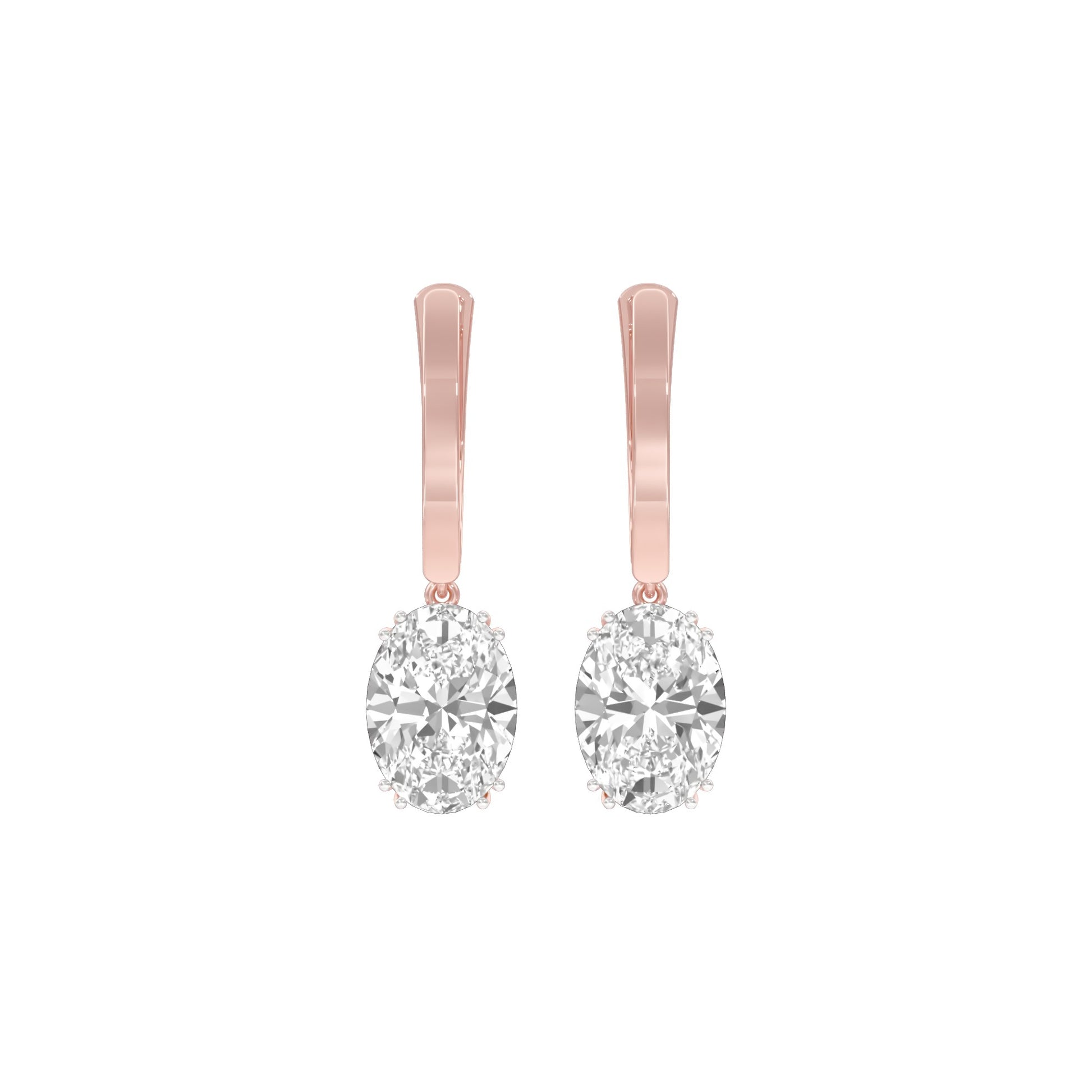 Night-Ready Diamond Drop Earrings 18 KT / Rose Gold