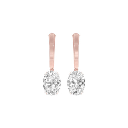 Night-Ready Diamond Drop Earrings 18 KT / Rose Gold