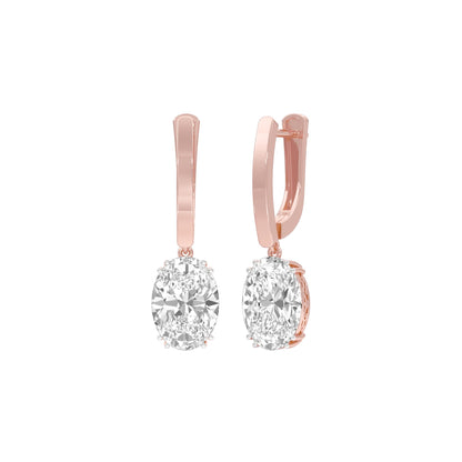 Night-Ready Diamond Drop Earrings 18 KT / Rose Gold