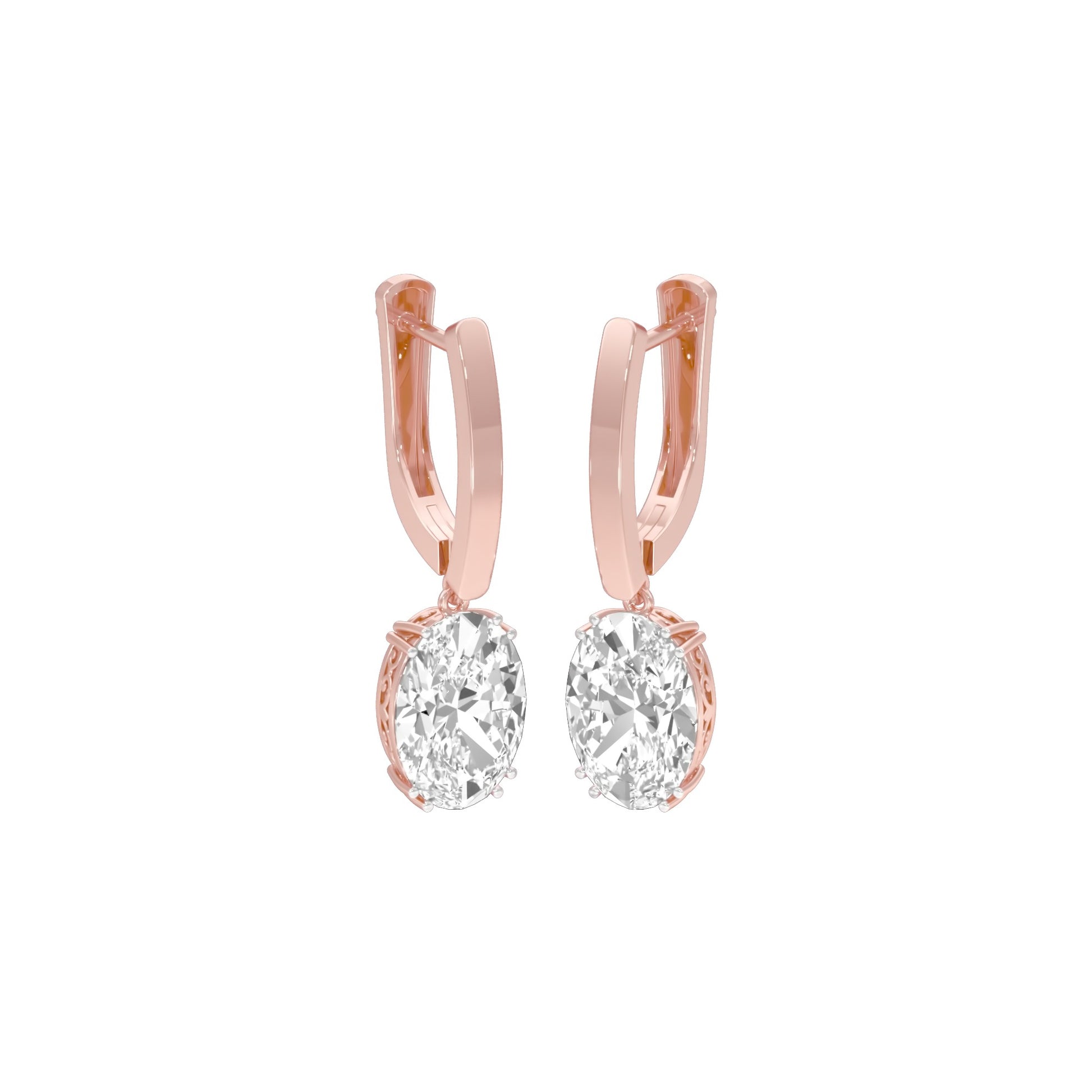 Night-Ready Diamond Drop Earrings 18 KT / Rose Gold