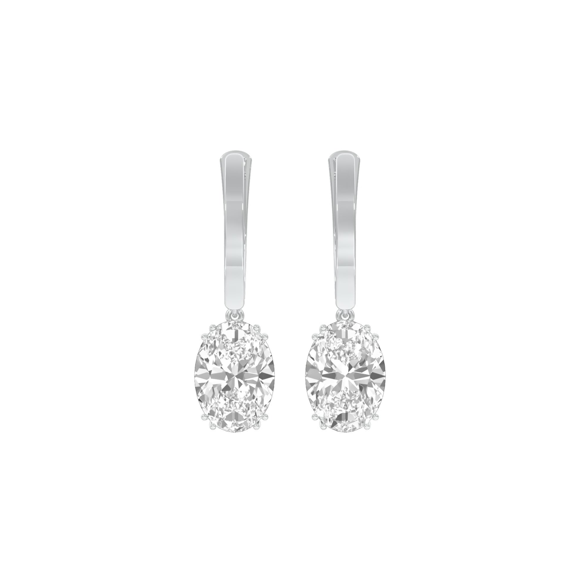 Night-Ready Diamond Drop Earrings 18 KT / White Gold