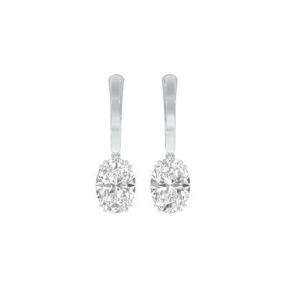 Night-Ready Diamond Drop Earrings 18 KT / White Gold