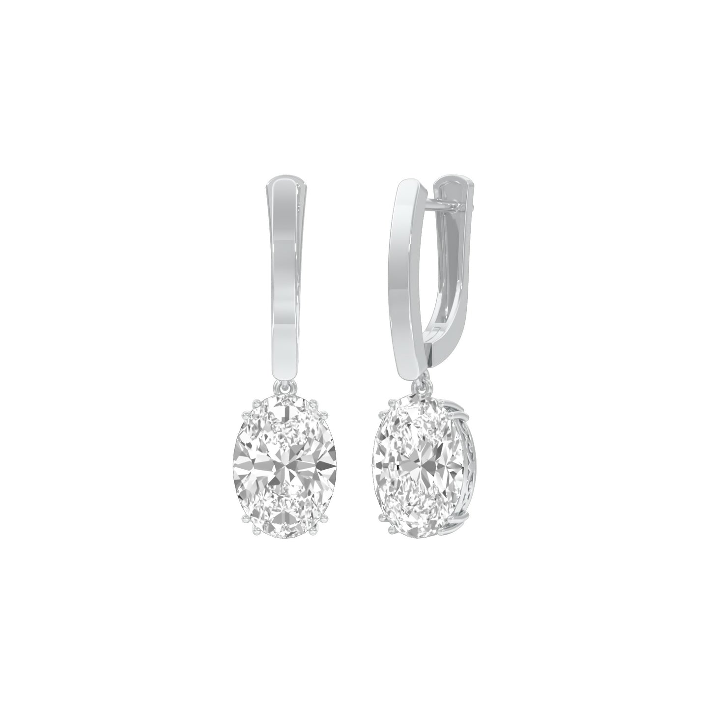 Night-Ready Diamond Drop Earrings 18 KT / White Gold