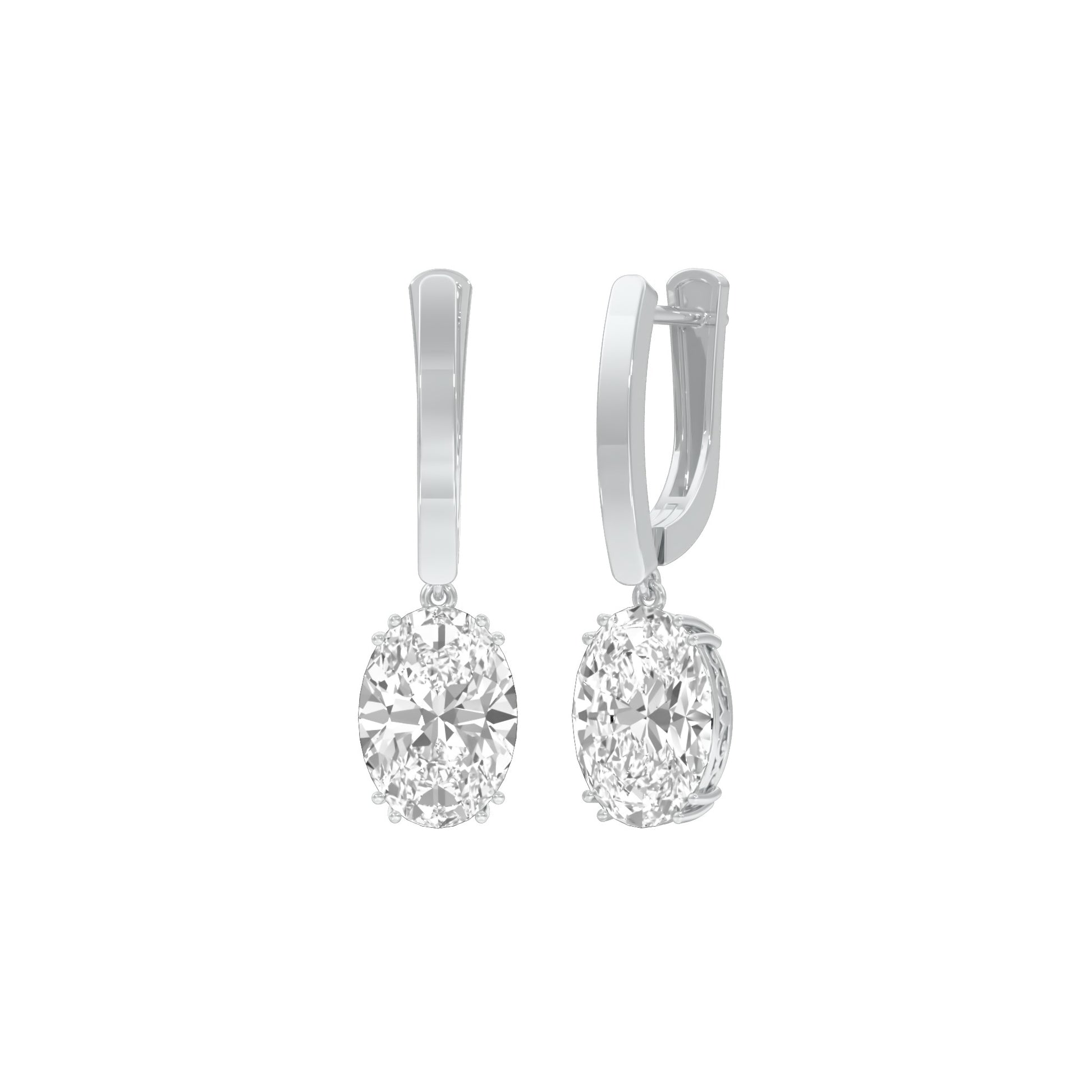Night-Ready Diamond Drop Earrings 18 KT / White Gold