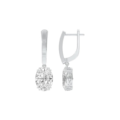 Night-Ready Diamond Drop Earrings 18 KT / White Gold